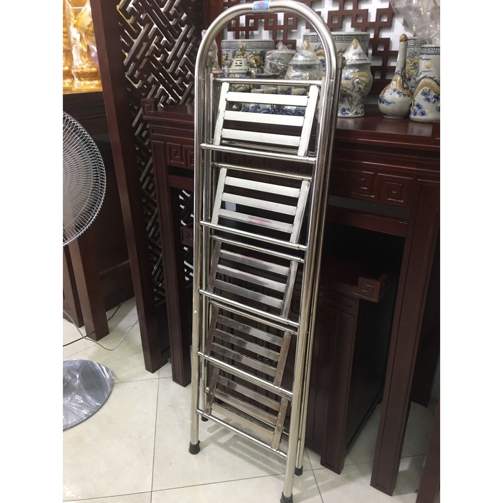 THANG GHẾ (CHỮ A) THẮP HƯƠNG (THẮP NHANG) INOX (4 bậc và 5 bậc)