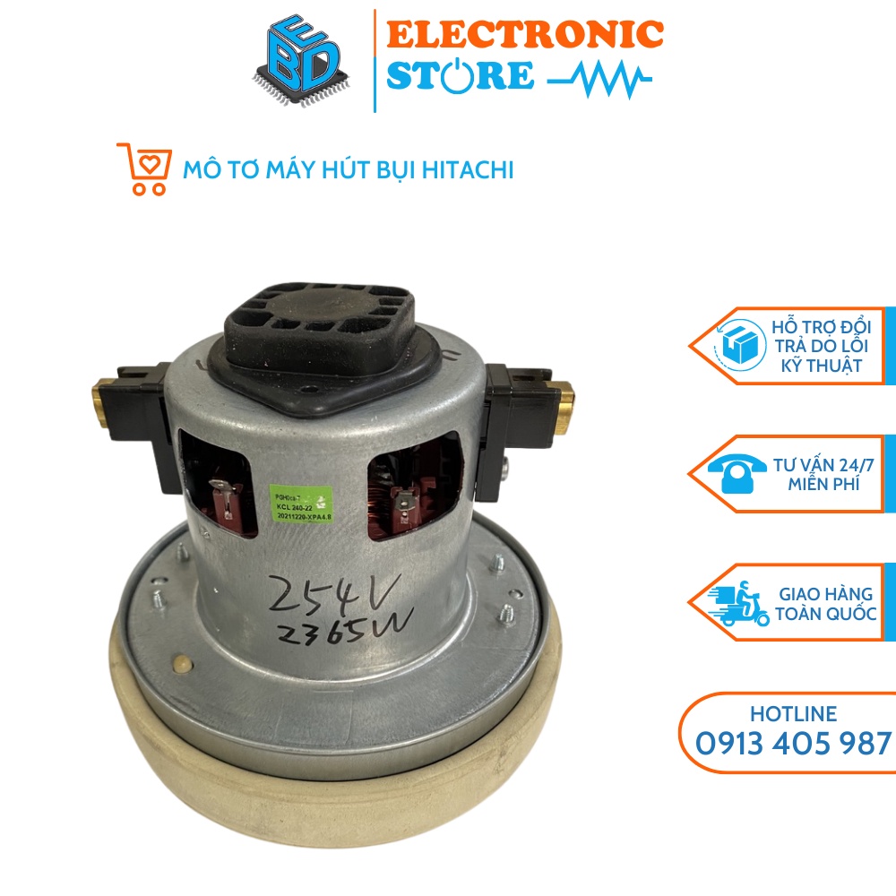 Motor máy hút bụi Hitachi 2200-2300w, Mô tơ máy hút bụi HITACHI hàng mới chính hãng 100%