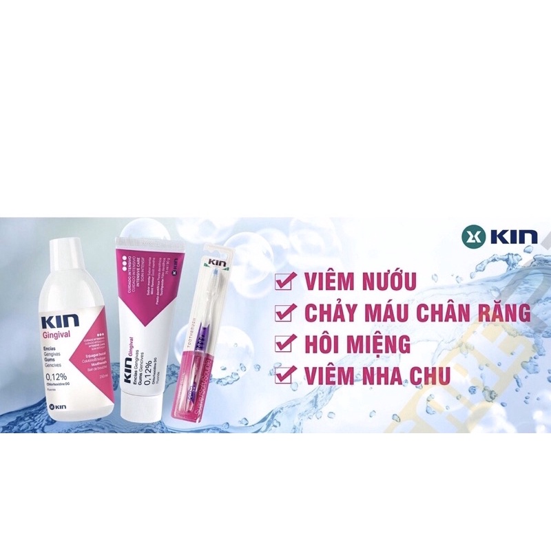 NƯỚC SÚC MIỆNG KIN GINGIVAL - HỖ TRỢ GIẢM VIÊM NHA CHU, VIÊM NƯỚU, HÔI MIỆNG, CHẢY MÁU CHÂN RĂNG - CHAI 125ML