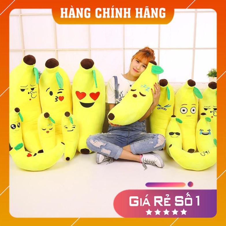 [CAO CẤP] Gối bông gối ôm chuối vàng mặt biểu cảm siêu yêu