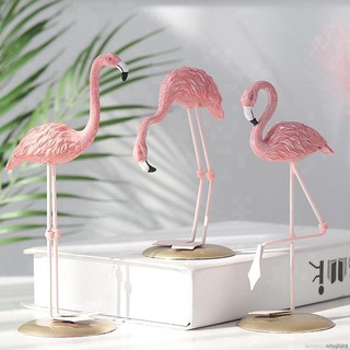 [Colaxi] 3 Bức tượng điêu khắc thu nhỏ bằng nhựa Flamingo Trang trí bàn