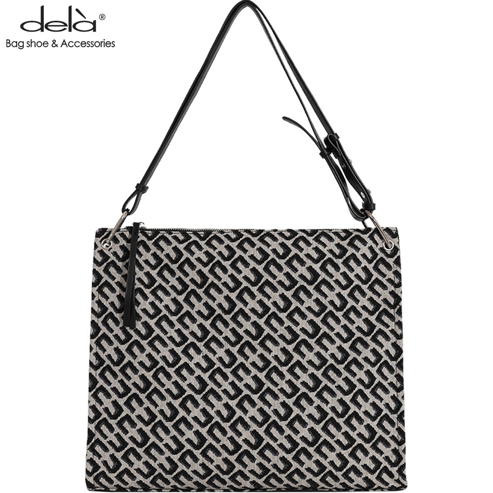 Dela Túi Tote Vải Canvas Nhẹ Cỡ Lớn In Họa Tiết Tranh Sơn Dầu Thời Trang Cho Nữ