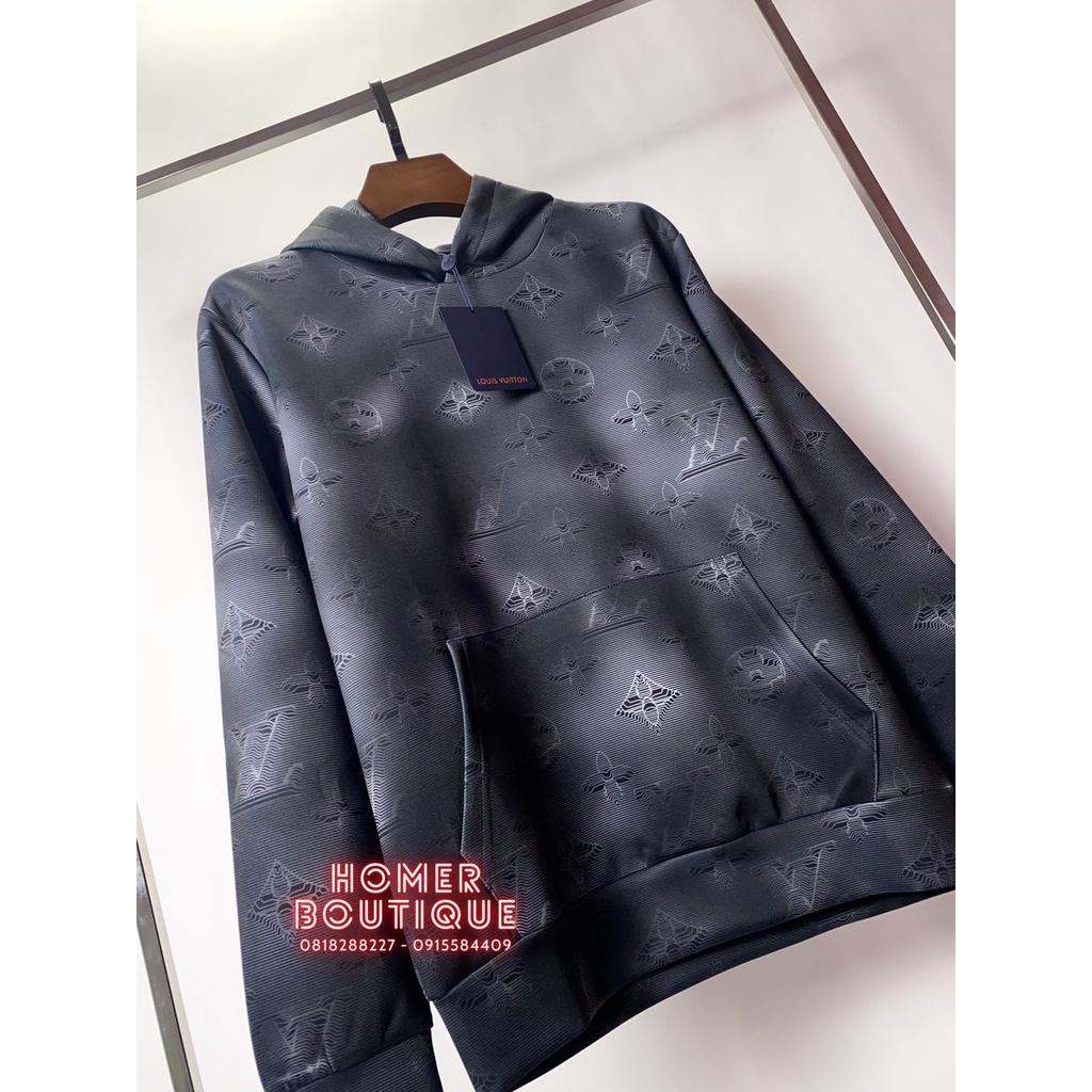 Áo Hoodie hoạ tiết in 3d rất bắt mắt chất liệu 100% Polyester Louis Vuitton Black Monogram '2054'