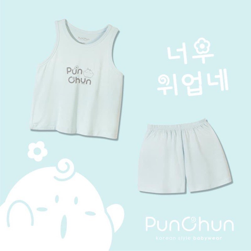 Bộ sát nách Punchun cho bé trai/bé gái (Sz 9m-5y)