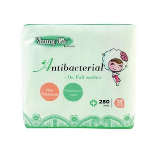 Băng vệ sinh kháng khuẩn Uucare nhập khẩu Singapore - dòng Young girl dùng cho ngày or đêm dài 280mm, gói 12 miếng