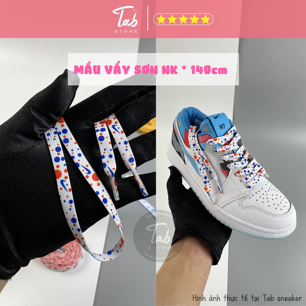 [KatShoes] Dây Giày Sneaker Loang Vẩy Sơn Cho Giày JD Low Mid High, AF1, CV [Hàng chuẩn Trung]