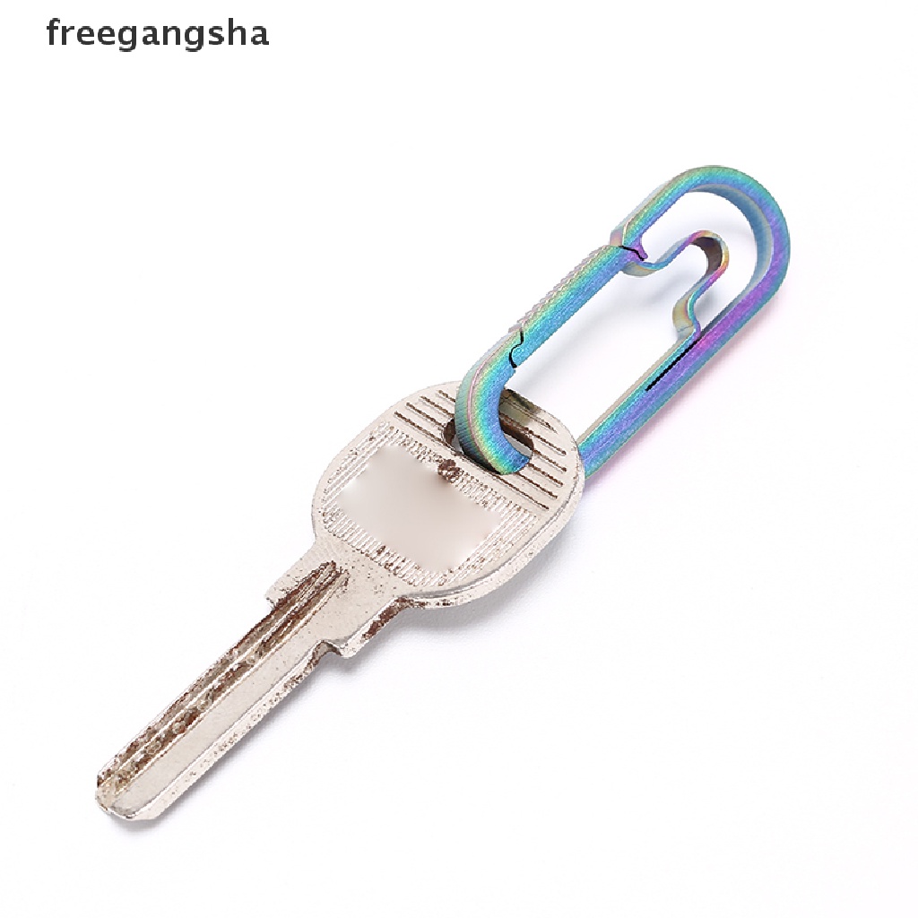[FREG] 4cm Titanium Alloy Outdoor Camping Carabiner Keychain Hanging Buckle Snap Hooks FDH
