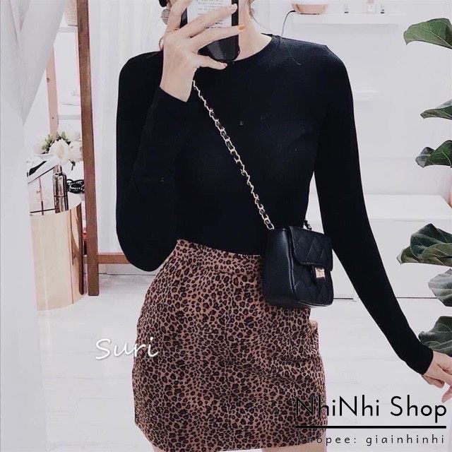 Áo thun xin xin dài tay cổ tròn dáng ôm, Áo phông dài tay vải cotton co giãn 4 chiều XX8201 - NhiNhiShop