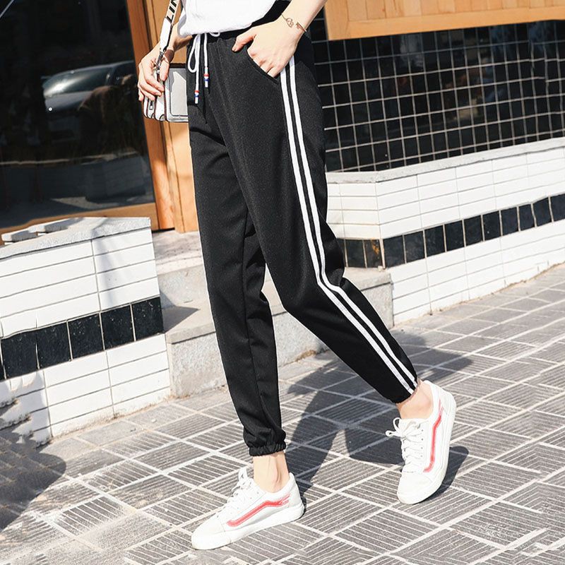 Quần Jogger form rộng chất nỉ da cá cao cấp, Unisex cho nam nữ mẫu 2 sọc thể thao bo gấu thời trang