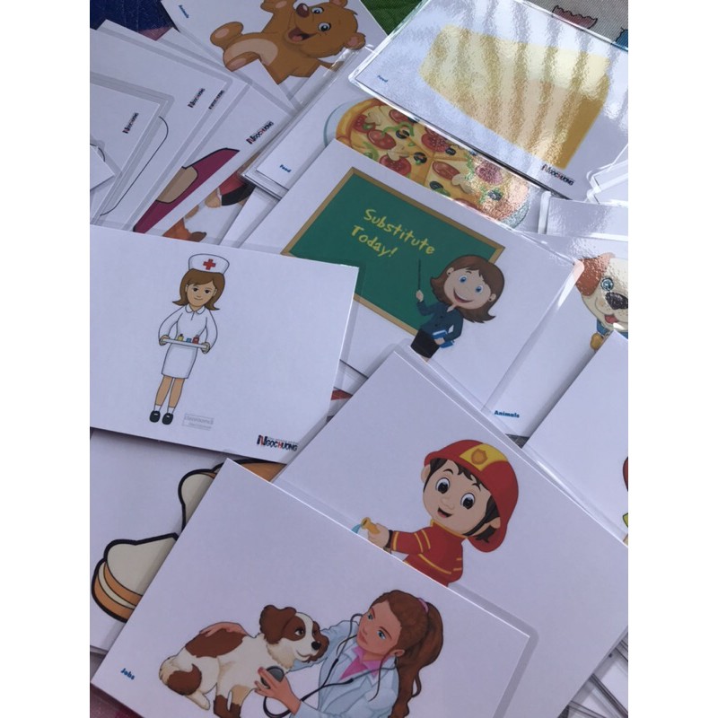 Bộ Flashcard 10 chủ đề gồm 112 thẻ ép plastic