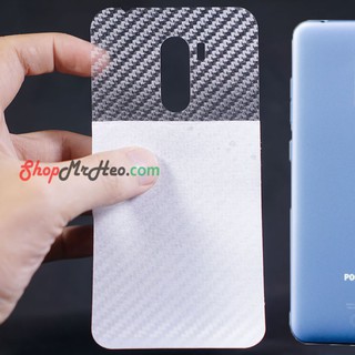 Skin Dán Mặt Lưng Vân 3D PocoPhone F1 - By Xiaomi - carbon, hình hộp, nhám