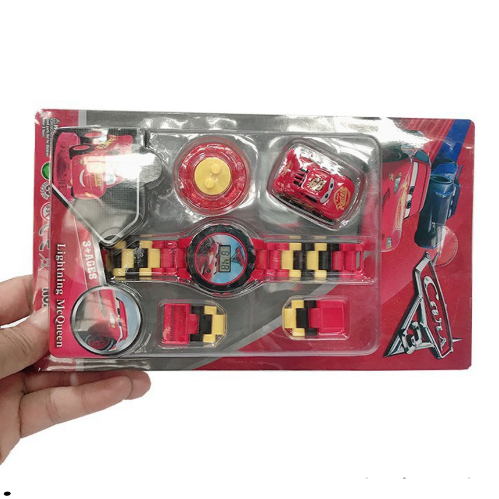 Đồ Chơi Đồng hồ điện tử đeo tay chiếu 24 hình 3D McQueen