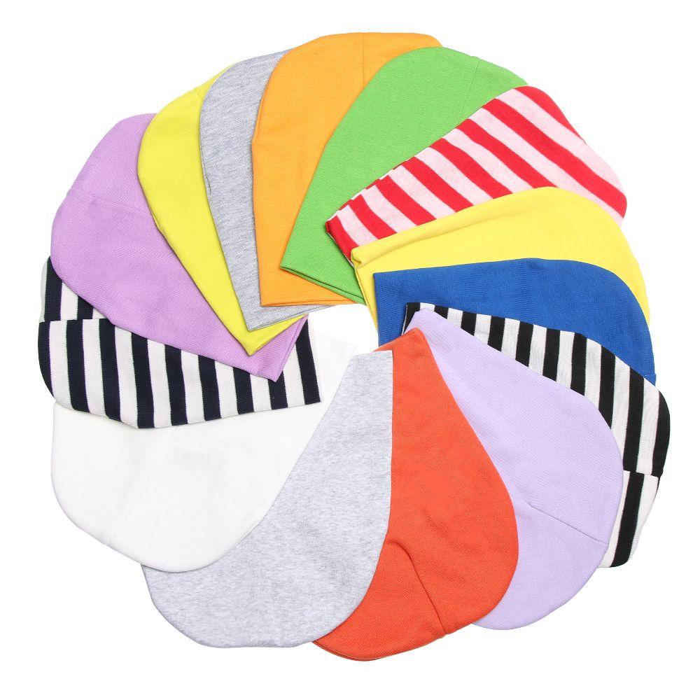 MELODG Mũ Len Trùm Đầu Mềm Mại Màu Trơn Cho Bé Ốp