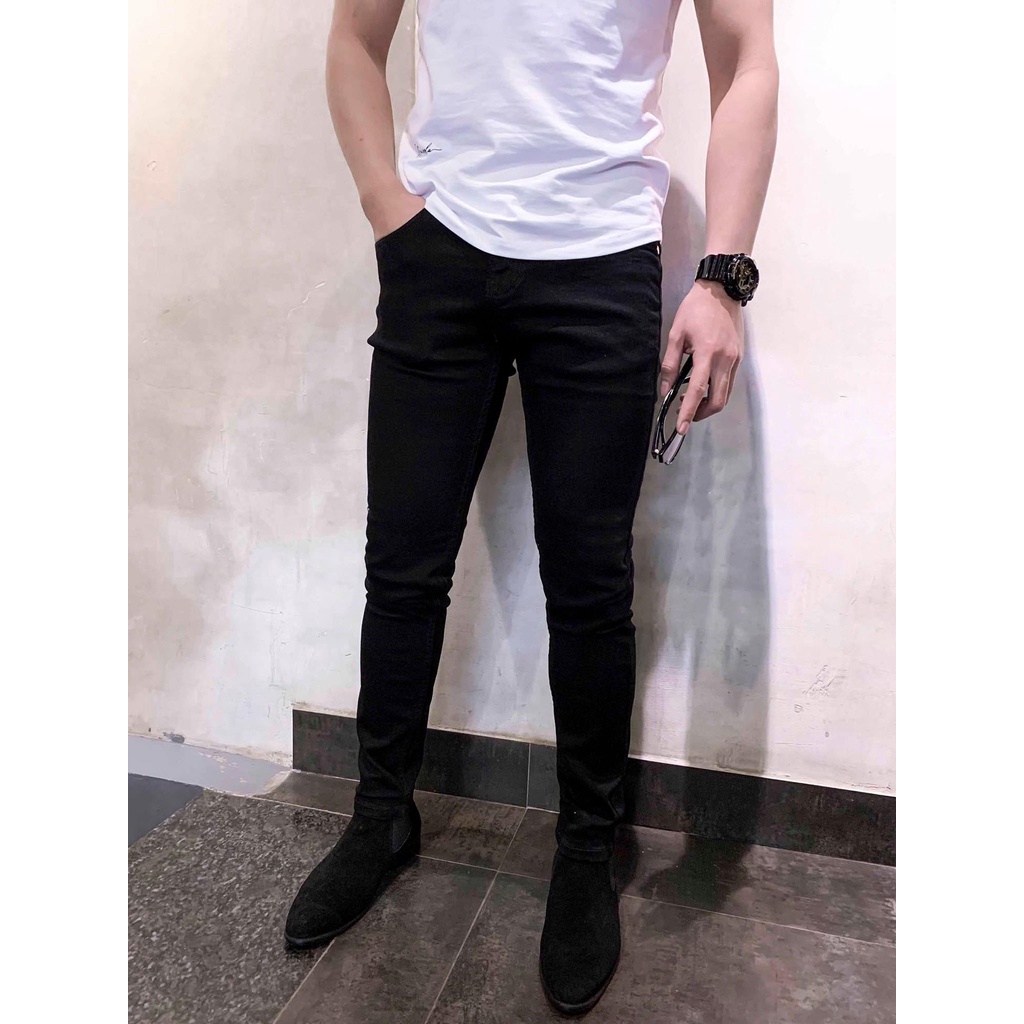 Quần Jeans Nam Chất Bò Cotton Mềm Mịn Dáng Ôm Phong Cách Thời Trang Hàn Quốc