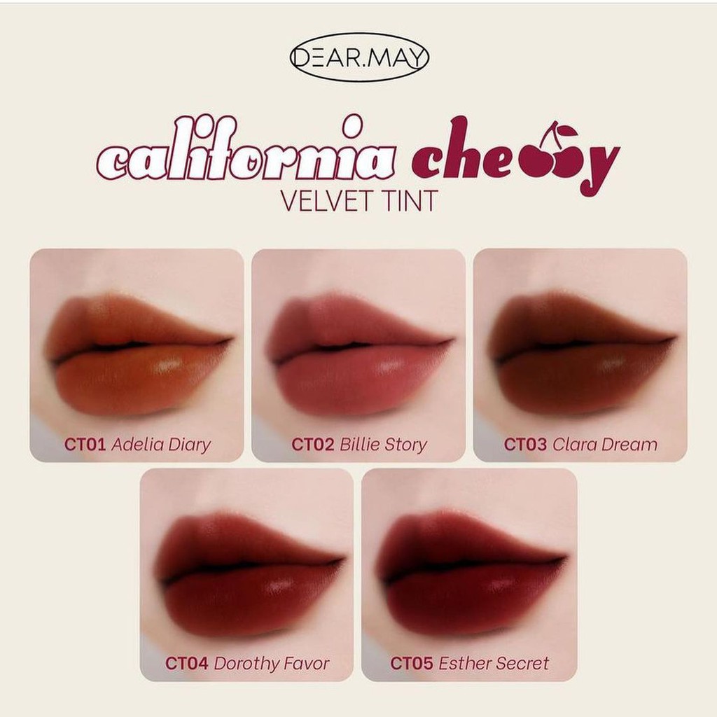 Son kem Dearmay California Cherry Velvet Tint