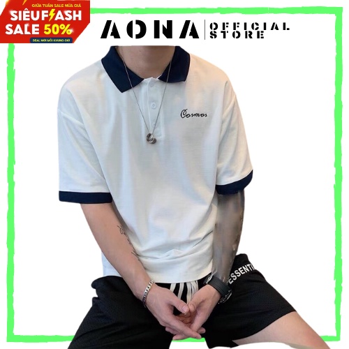 Áo Polo,Áo Thun Cosmo,Áo thun đôi,Polo Couple với váy Cosmo Cotton,Phong cánh Hàn Quốc Hottrend Trẻ Trung_Aona