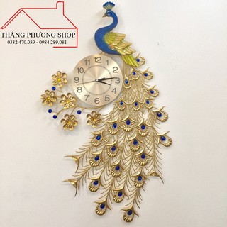 Đồng Hồ Treo Tường Chim Công Vàng Kim TP-019 (Hàng Chính Hãng)