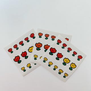 Nhãn Dán Trang Trí Hình Bông Hoa Tulip Xinh Xắn