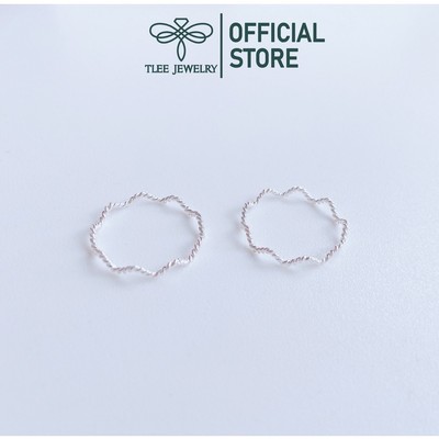 Nhẫn bạc nữ TLEE sóng xoắn phay basic TLEE JEWELRY A0330