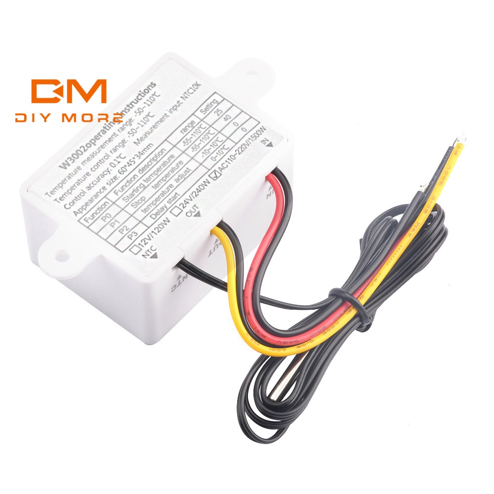 Bộ điều nhiệt kỹ thuật số DIYMORE XH-W3002 DC 12V 24V AC 110-220V