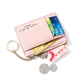Bisi Goro Ví Da Nhỏ Xinh Xắn Dành Cho Nữ Multi-card Card Holder Mini Keychain Small Wallet Fashion Zipper Lady Coin Purse Phone Case