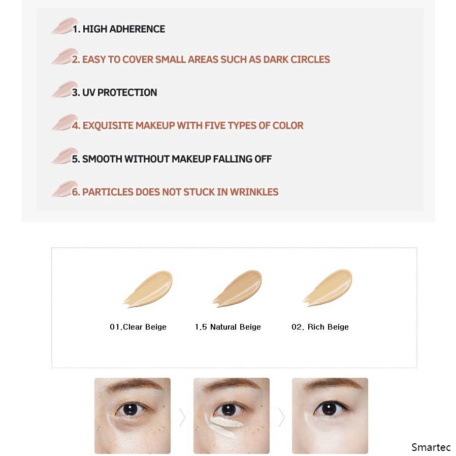 (Hàng Mới Về) Kem Che Khuyết Điểm Dạng Lỏng The Saem Spf28 / Pa + + Làm Sáng Da 6.5g | BigBuy360 - bigbuy360.vn