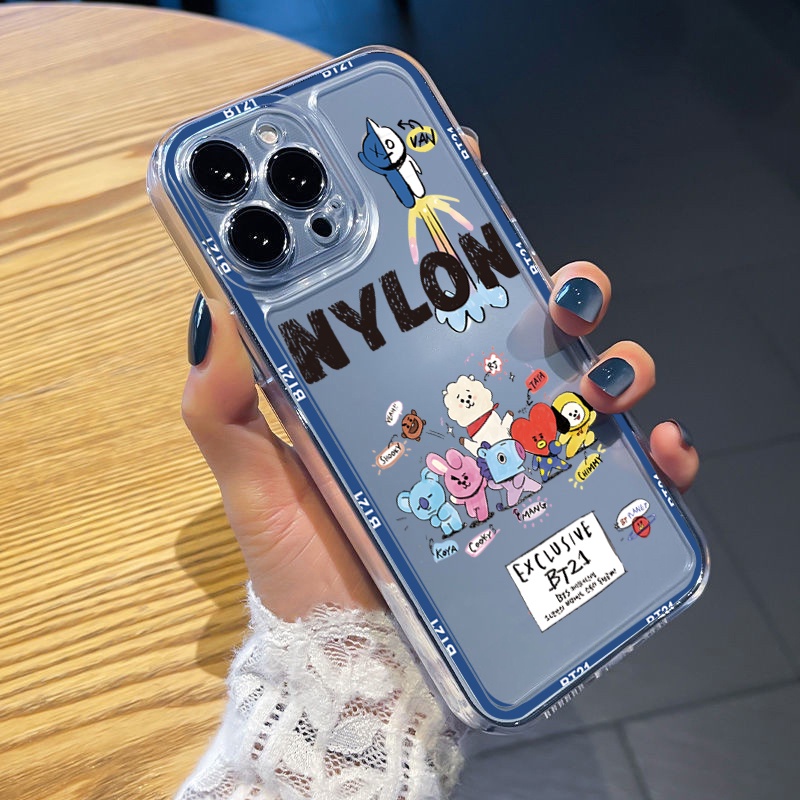 Ốp Điện Thoại TPU Đệm Khí Chống Rơi Hình BT21 Cho Realme C35 C11 2021 C12 C15 C21Y C25Y C30 C30S C33 C21 C25S Realme5 5i 6i 8 Pro