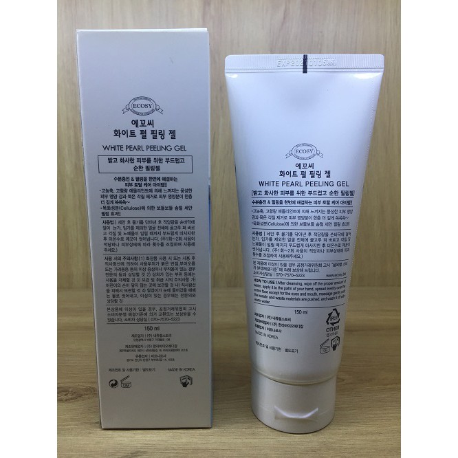 Gel tẩy tế bào chết ngọc trai ECOSY White Pearl Peeling Gel 150ml