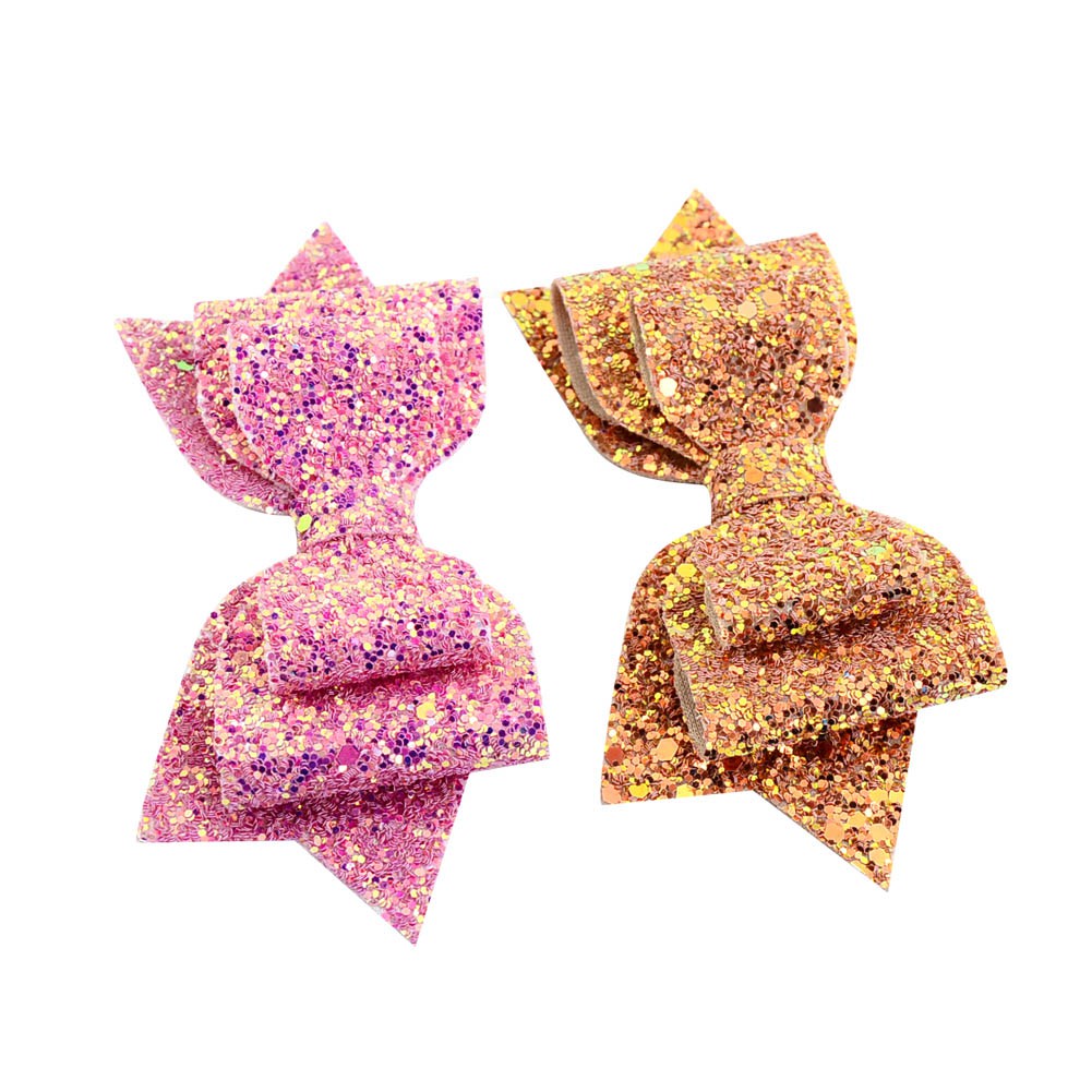 Kẹp tóc KIDSBOWS phối kim tuyến 5 inch cho nữ