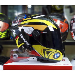 Nón GXT 1 kính tặng tem BMW Vàng + Đuôi gió POC