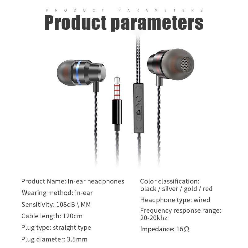 Tai nghe có dây VANSEN hiệu ứng âm thanh 9D siêu trầm giắc cắm 3.5mm thông dụng cho Android