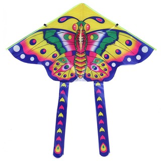 MYHOMEVER 90x50cm Bright Cloth Colorful Butterfly Kite Outdoor Foldable Kids Kites