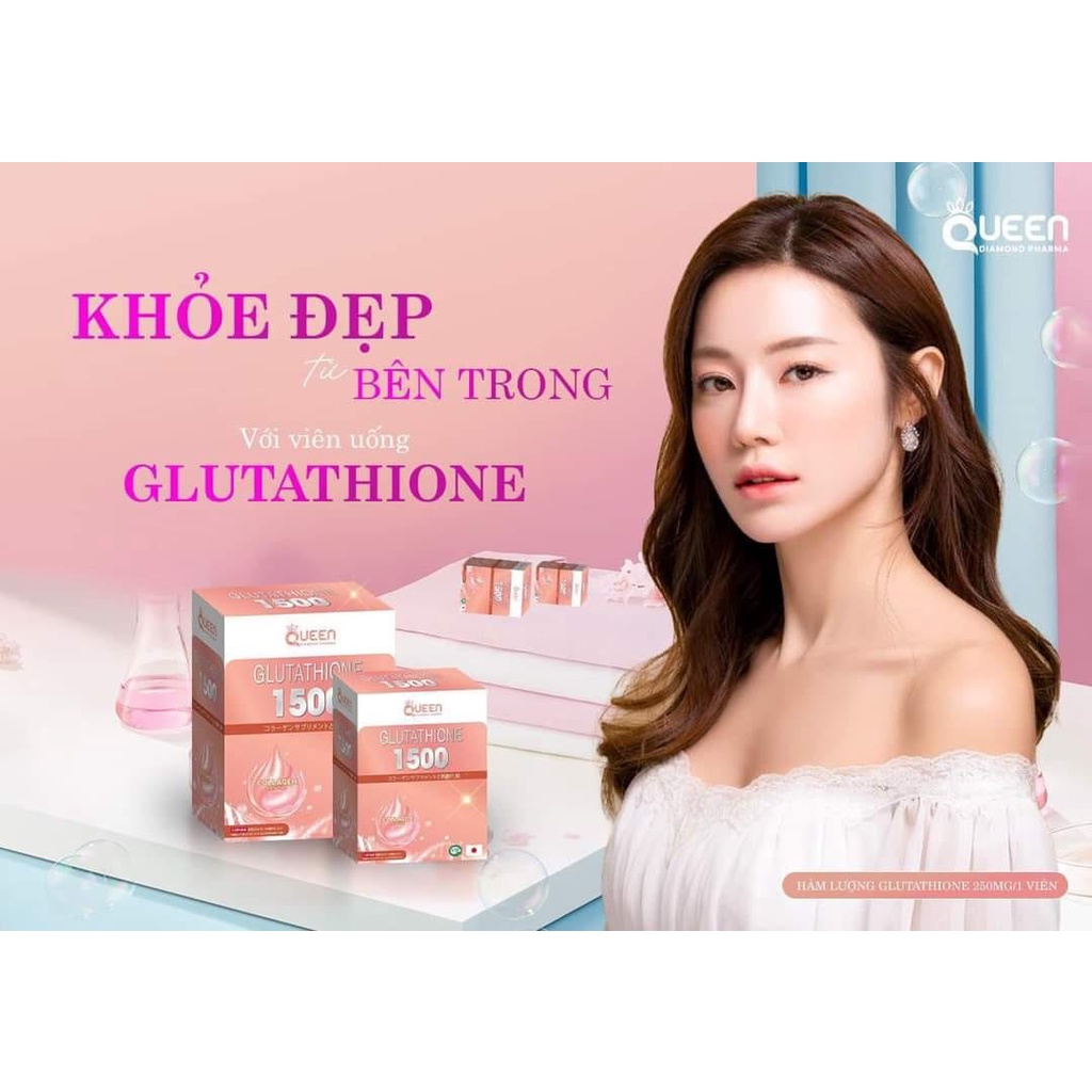 [ Viên Uống GLUTATHIONE 1500mg ] Viên uống trắng da giảm nám mờ nhăn chống lão hoá chính hãng