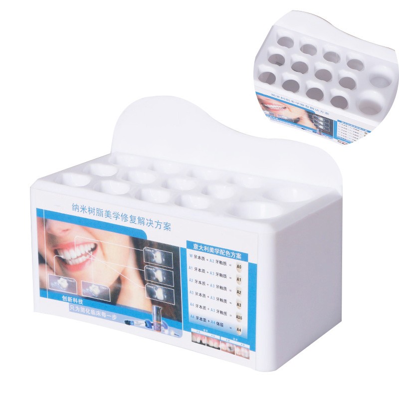 Hộp Giá Đỡ Ống Tiêm Nha Khoa Bằng Nhựa Resin Màu Trắng