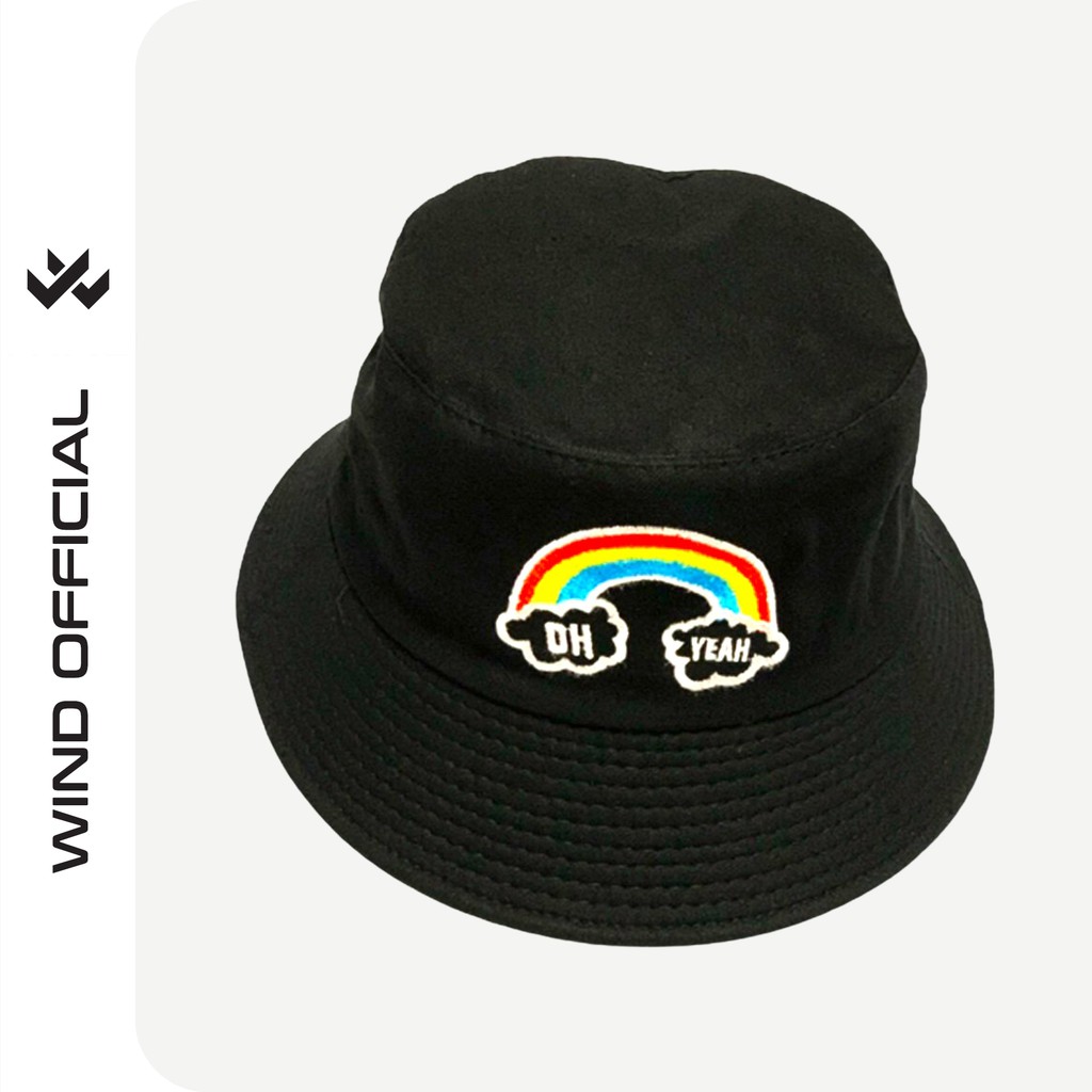 Nón bucket tròn vành WIND unisex thêu Oh Yeah mũ nam nữ tai bèo ulzzang