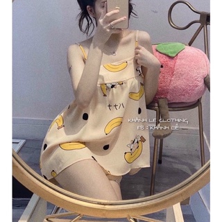 Bộ ngủ lụa 2 dây