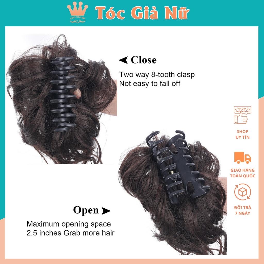 Tóc giả kẹp búi xoăn lơi mã DW207
