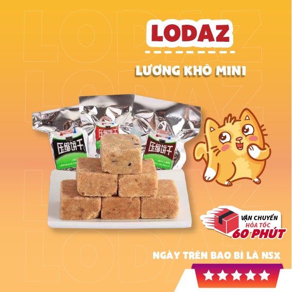 500gr lương khô mini LiLa, bánh lương khô nhỏ tiện lợi, dinh dưỡng có nhiều vị (cacao, lạc, mè đen)