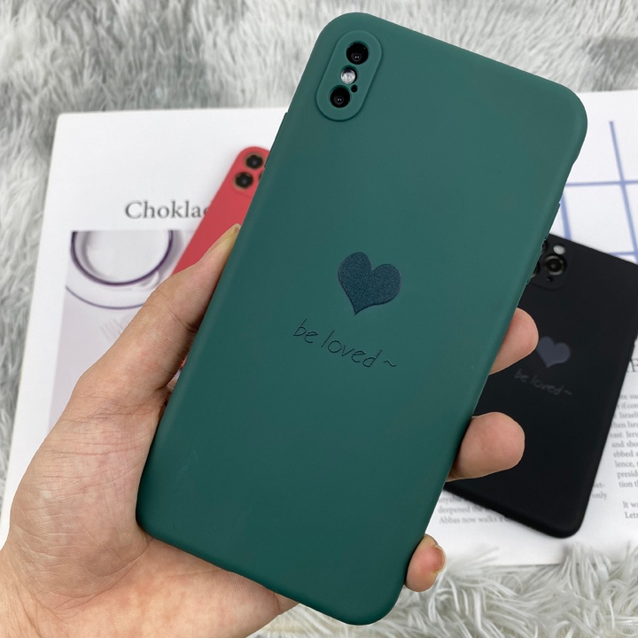 Ốp Lưng iPhone 7/8/7Plus/8Plus/X/XS/XR/XSMax/11/11Pro/11ProMax Hình Trái Tim Chất Liệu Silicon Dẻo Nhám - Mã TZAC252