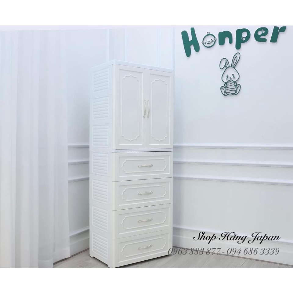 TỦ NHỰA LẮP GHÉP HONPER VÂN GỖ CAO CÂP- NHẬP KHẨU CHÍNH HÃNG