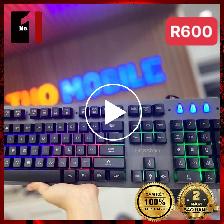 Bàn Phím Gaming Máy Vi Tính Giả Cơ Led Bosston R600 Bàn Phím Game Thủ Laptop Pc Có Dây