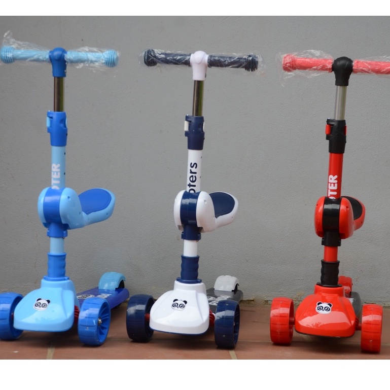 ☞☬✶Xe trượt scooter 3 in 1 bánh phát sáng có đèn nhạc cho bé ghế ngồi đa năng cỡ đại cao cấp.
