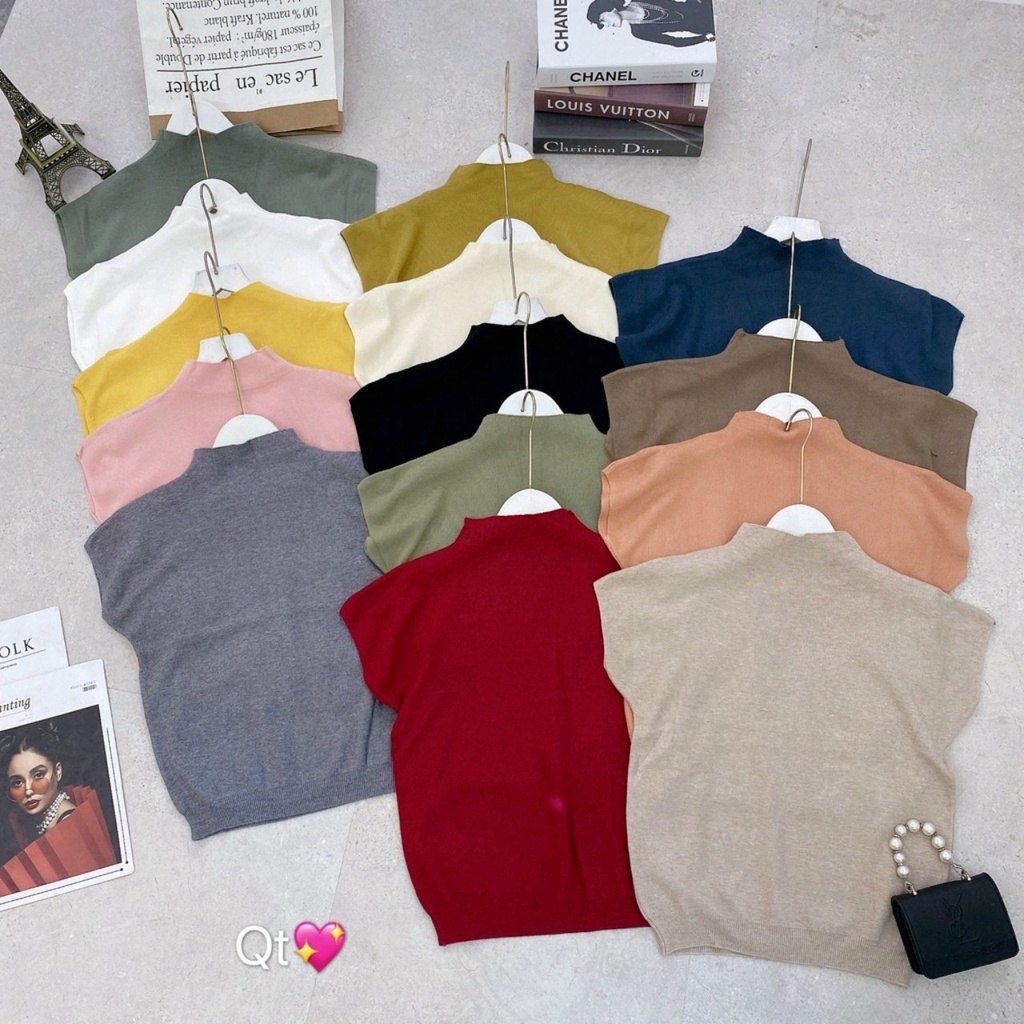 Áo len ngắn tay cổ lỡ Hàn Quốc Aolentayhen1923 | BigBuy360 - bigbuy360.vn