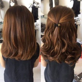 Kẹp dải tóc giả xoăn 30cm - kèm hình thật.
