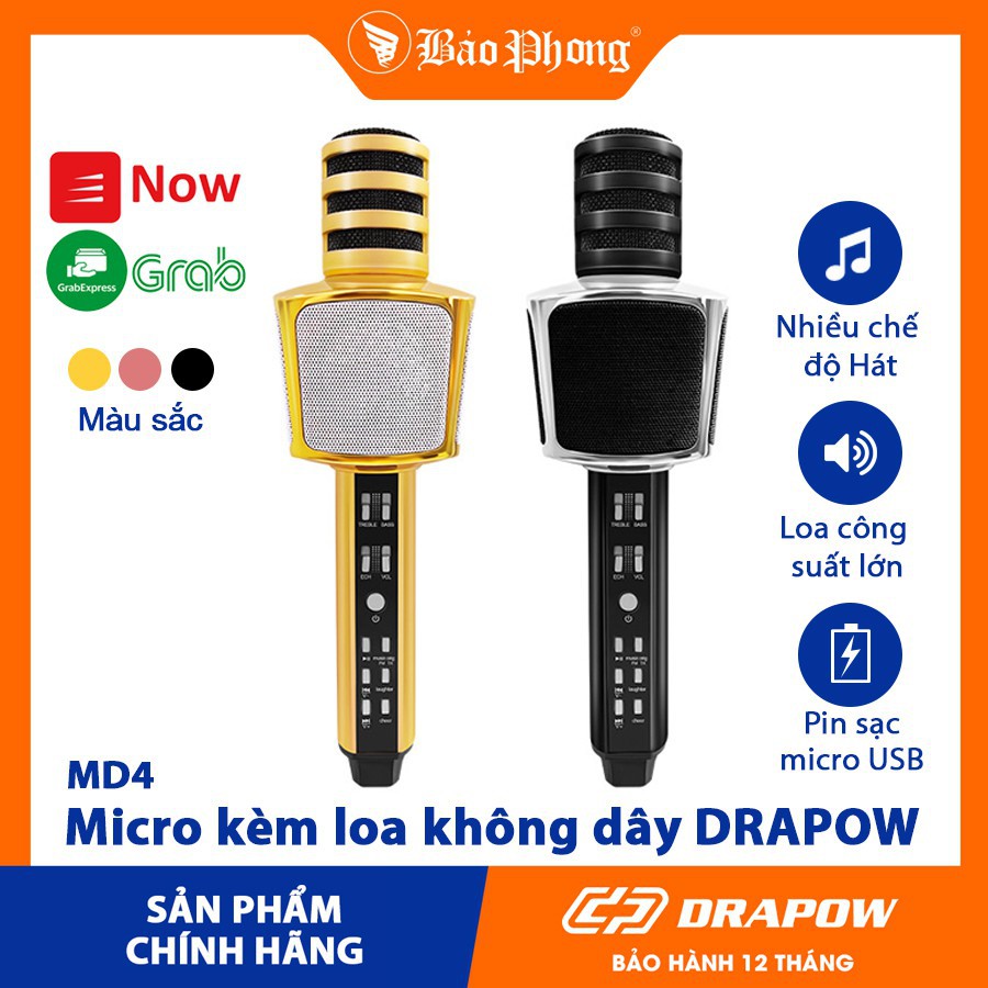 Micro kèm loa không dây DRAPOW MD4