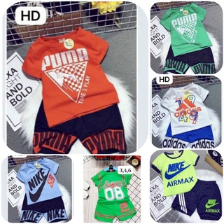 (8-22kg) Bộ cộc tay quần đùi bé trai thun cotton 4 chiều