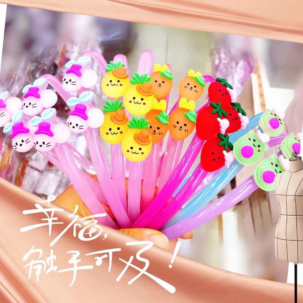 Cài tóc trái cây+thú cưng cho bé gái siêu cute 3D hoạt hình cao cấp