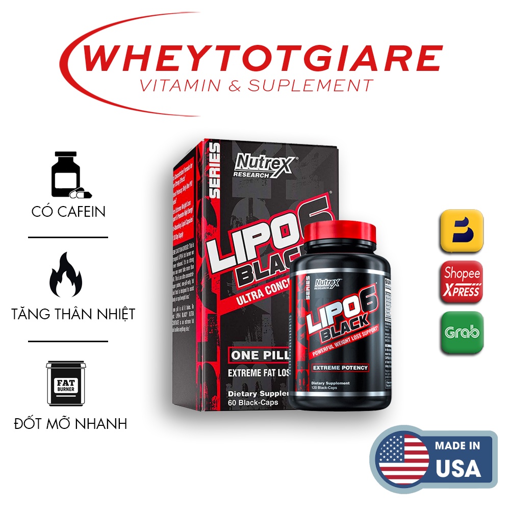 Viên Uống Giảm Cân NUTREX LIPO6 CONCENTRATE 60 Viên,Hỗ Trợ Giảm Cân Nhanh Trong Quá Trình Tập Luyện