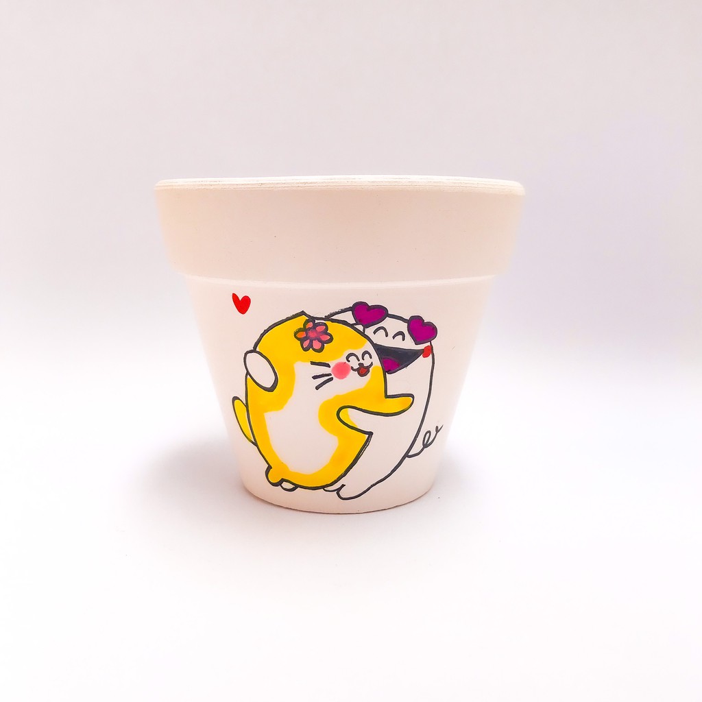 CHẬU ĐẤT NUNG VẼ 7CM