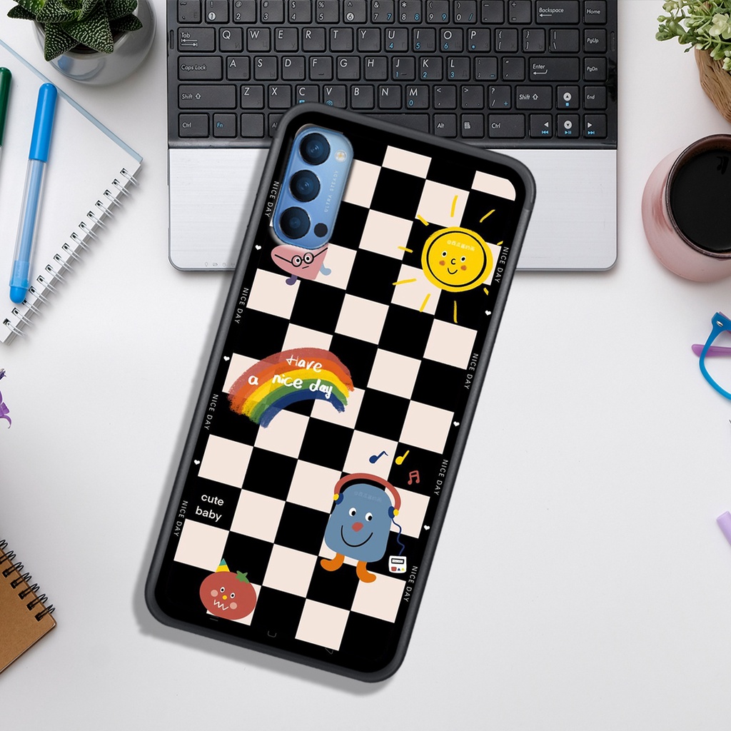 Ốp Lưng OPPO A91/RENO 3 - RENO 3 PRO - RENO 4 - RENO 4 PRO - RENO 5  , In Hình &quot;Black Heart&quot; Phong Cách Đẹp.